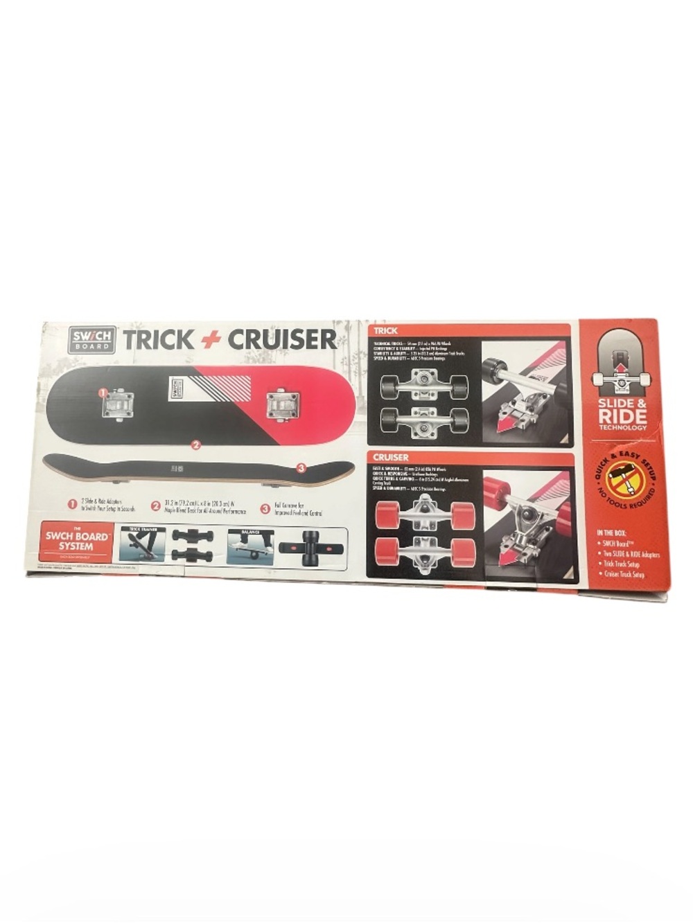 Swichboard 2-in-1 Skateboard - Trick/ Cruiser No Tools Needed - Ship Alone - Picture 2 of 4